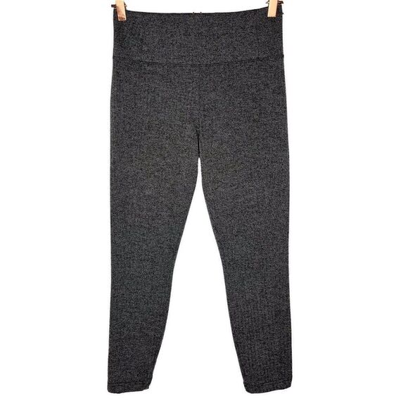 Athleta Pants - Athleta Womens Small Delancey Black Herringbone High Rise Tight In Black Pocket